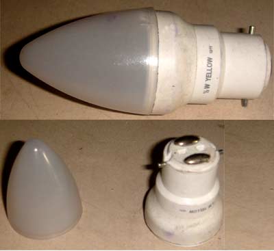 led bulb housing and complete bulb